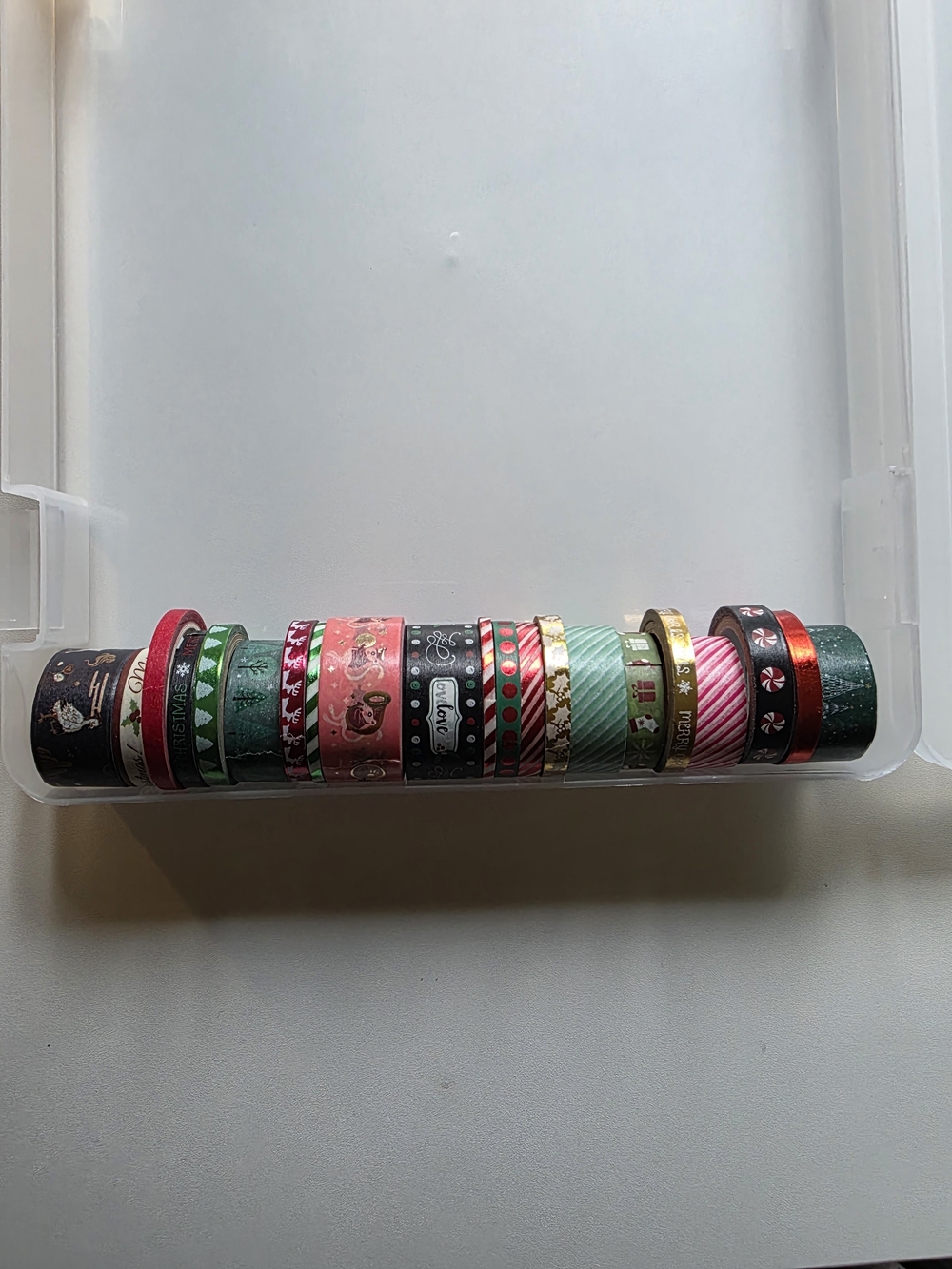 Holiday Decorative Washi Tape Set - Red, Green, Pink, Gold, Black